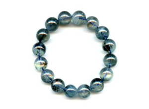 Moss Aquamarine 13mm Round Bracelet