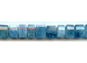 Aquamarine 15x Faceted Tri-Tube