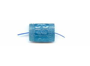 Aquamarine 20x28 Loose Carved Oval Tube