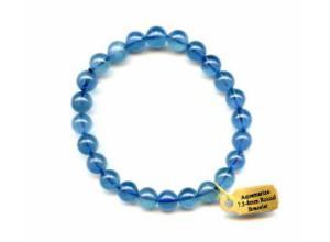 Aquamarine 7.5-8mm Round Bracelet