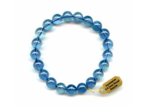 Aquamarine 9-9.5mm Round Bracelet