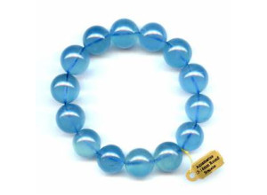 Aquamarine 15-16mm Round Bracelet