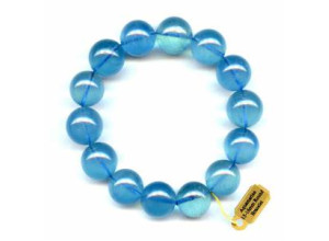 Aquamarine 15-16mm Round Bracelet