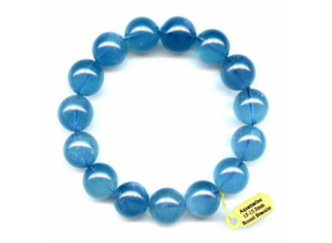 Aquamarine 15-15.5mm Round Bracelet