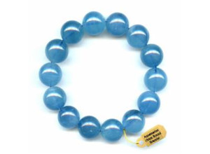 Aquamarine 16mm Round Bracelet