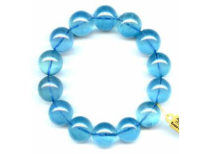 Aquamarine 17.5-18mm Round Bracelet