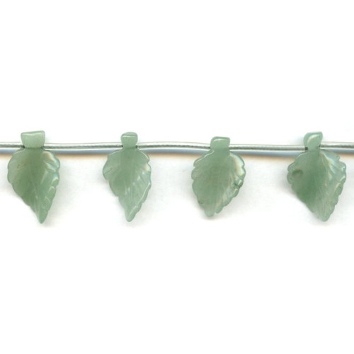 138-1086 Aventurine <br>15x25 Twisted Leaf Drop