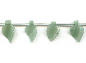 Aventurine 15x25 Twisted Leaf Drop