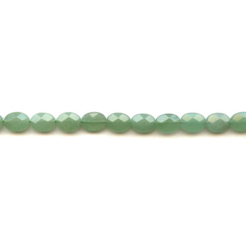 138-1105 Aventurine <br>8x10 Faceted Flat Oval