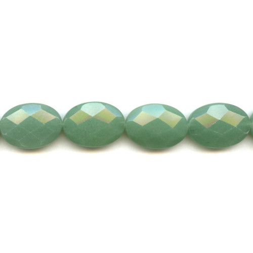 138-1112 Aventurine <br>18x25 Faceted Flat Oval