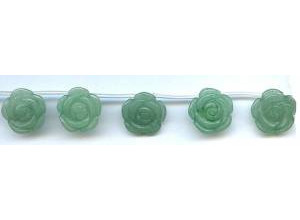 Aventurine 15mm Flower Drop