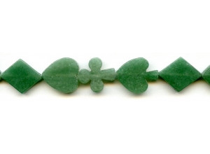 Aventurine 16-17mm Poker Suits