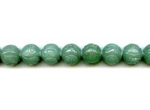 Aventurine 14mm Carved Round