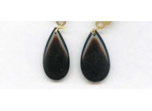 Black Onyx 35x18mm Pear Pendant