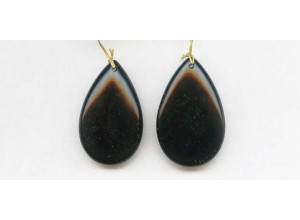 Black Onyx 35x22mm Pear Pendant