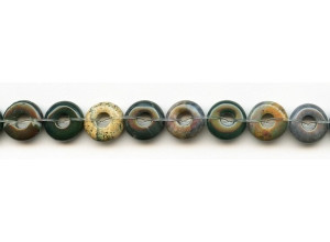 Blood Stone 12mm Undrilled Donut