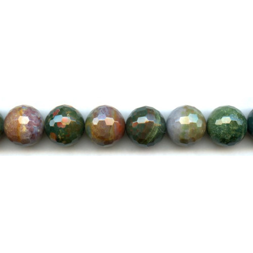 141-1023 Blood Stone <br>16mm Faceted Round