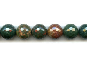 Blood Stone 18mm Faceted Round