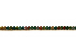 Blood Stone 4mm Heart