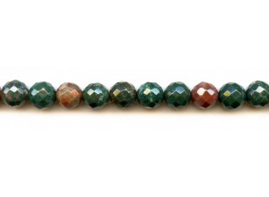 Blood Stone 10mm Faceted Round