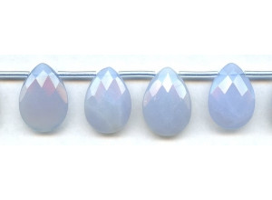 Blue Chalcedony 18x25 Flat Pear Briolette