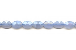 Blue Chalcedony 10x14 Faceted Flat Oval