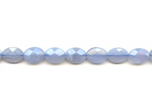 Blue Chalcedony 10x14 Faceted Flat Oval