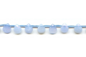 Blue Chalcedony 9x11 Flat Pear Briolette