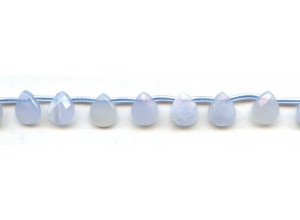 Blue Chalcedony 9x11 Flat Pear Briolette