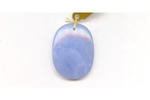 Blue Chalcedony 38x28 Pendant