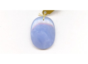 Blue Chalcedony 38x28 Pendant