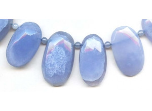 Blue Chalcedony 22-34x Faceted Fancy Drop