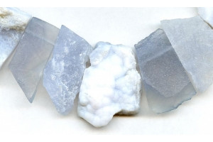 Blue Chalcedony 28-40x Rough Drop