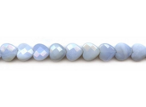 Blue Chalcedony 12mm Faceted Heart