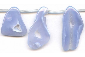 Blue Chalcedony 28-50x Fancy Drop