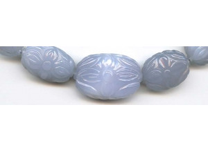 Blue Chalcedony 14-22x Carved Oval