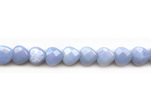 Blue Chalcedony 12mm Faceted Heart