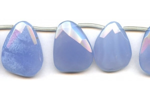 Blue Chalcedony 32-36x Faceted Fancy Drop