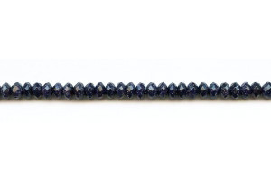 Blue Goldstone 6mm Faceted Rondell