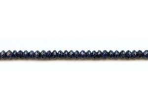 Blue Goldstone 6mm Faceted Rondell