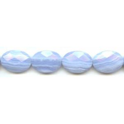 Blue Lace Agate 18x25 Faceted Flat Oval