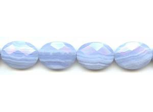 Blue Lace Agate 18x25 Faceted Flat Oval