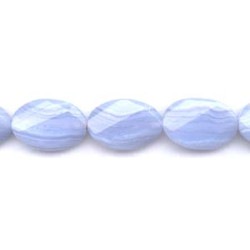 Blue Lace Agate 20x30 Strip-faceted Flat Oval