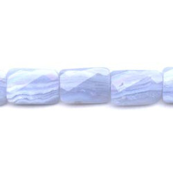 Blue Lace Agate 20x30 Strip-faceted Flat Rectangle
