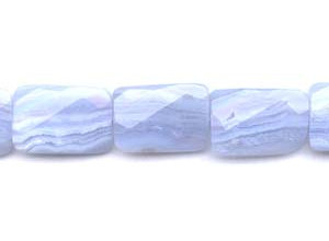 Blue Lace Agate 20x30 Strip-faceted Flat Rectangle