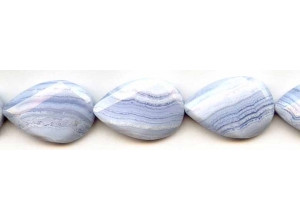 Blue Lace Agate 20x30 Faceted Pear