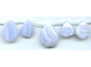 Blue Lace Agate 15-30x Flat Pear Drop