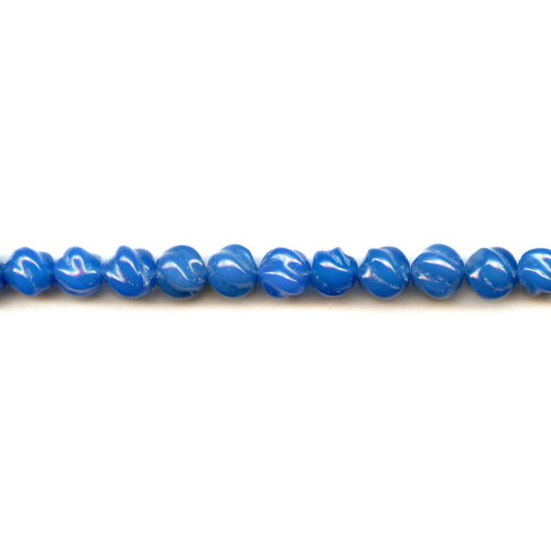 146-1034 Blue Onyx <br>10mm S-Corrugated Round