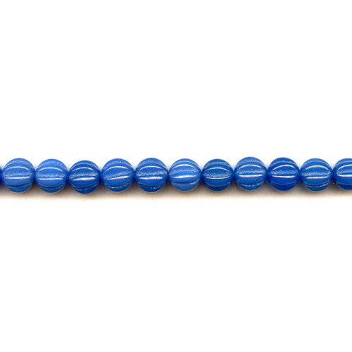 146-1037 Blue Onyx <br>10mm Corrugated Round