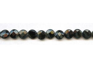 Blue Tiger Eye 10mm Faceted Coin